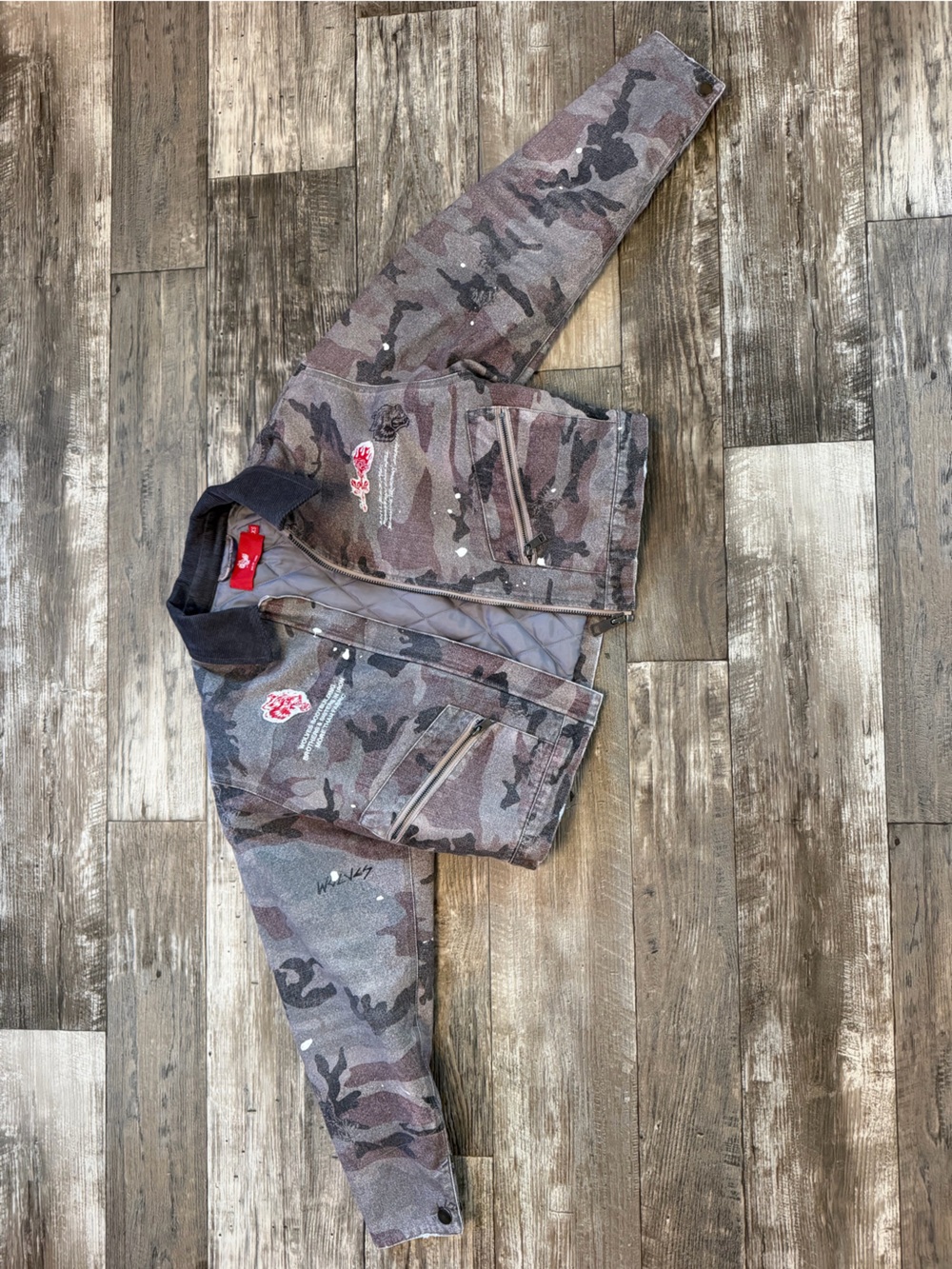 Darc Sport Camo Cropped Utility Jacket NWOT